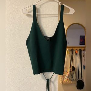 Ribbed V Neck Tank Top